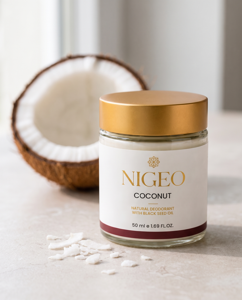 NIGEO coconut cream deodorant lifestyle