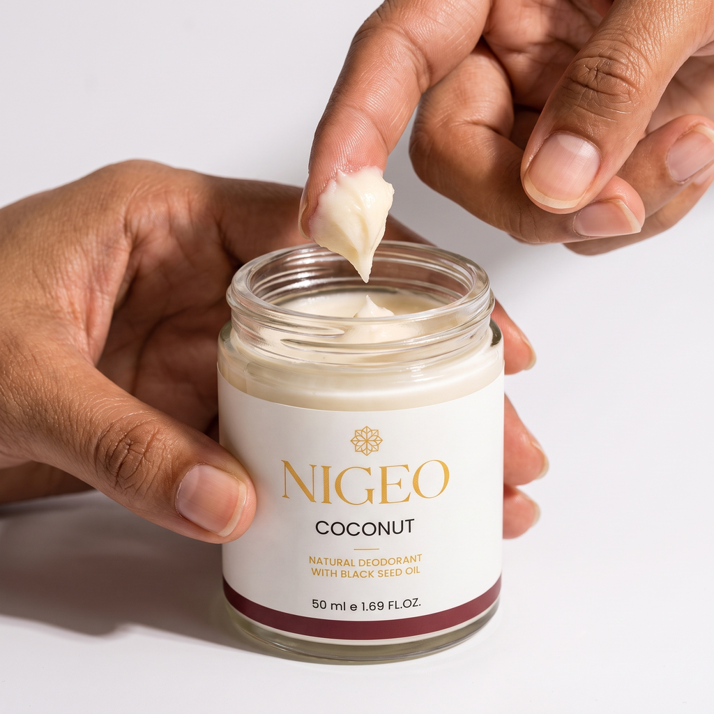 Texture of NIGEO Coconut cream deodorant